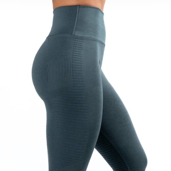 Alphalete Halo Leggings S Dusty Teal High Waist‎ Workout Compression - Picture 14 of 15